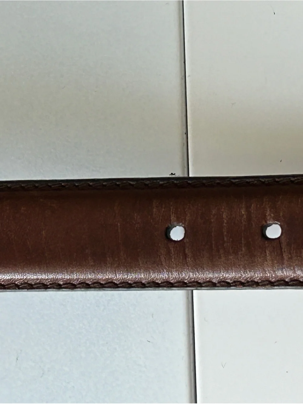 Polo Ralph Lauren Brown Leather Belt Metal Logo Plaque Men Style 2113620 Size 42